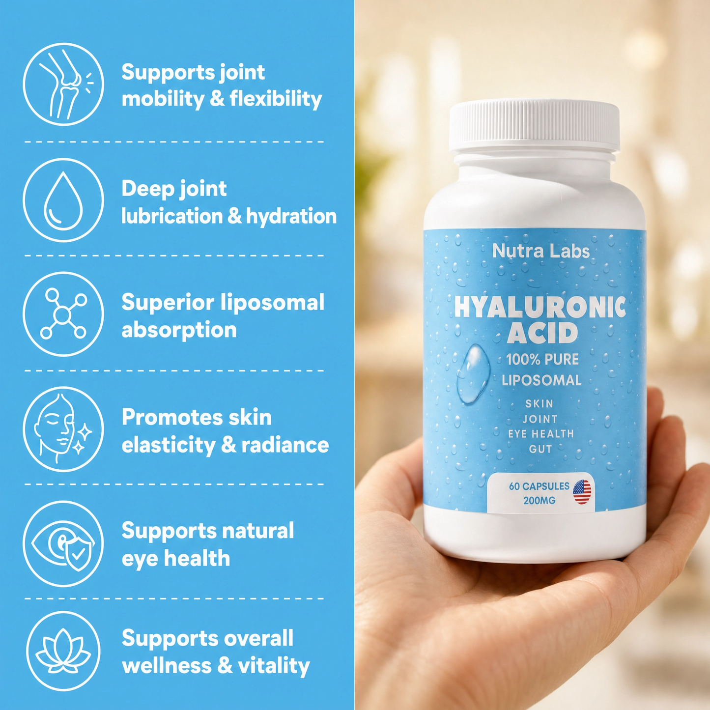 Nutra Labs Liposomal Hyaluronic Acid (200mg)
